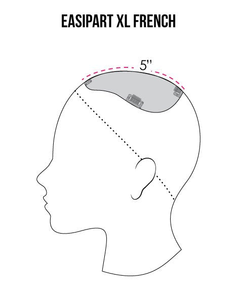 easiPart XL French 8" by easiHair | Remy Human Hair Topper - Wig Studio 1