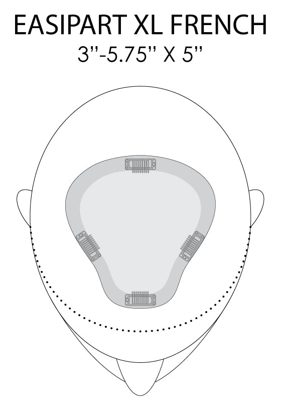 easiPart XL French 8" by easiHair | Remy Human Hair Topper - Wig Studio 1