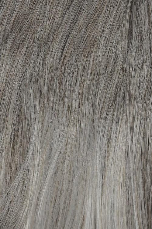 Silver Frost | Color 60 framing the face with a blend of 56 and light ashy brown