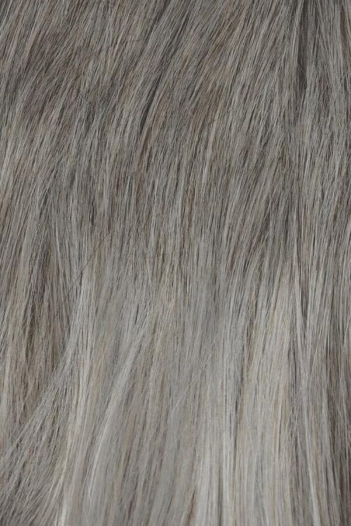 Silver Frost | Color 60 framing the face with a blend of 56 and light ashy brown