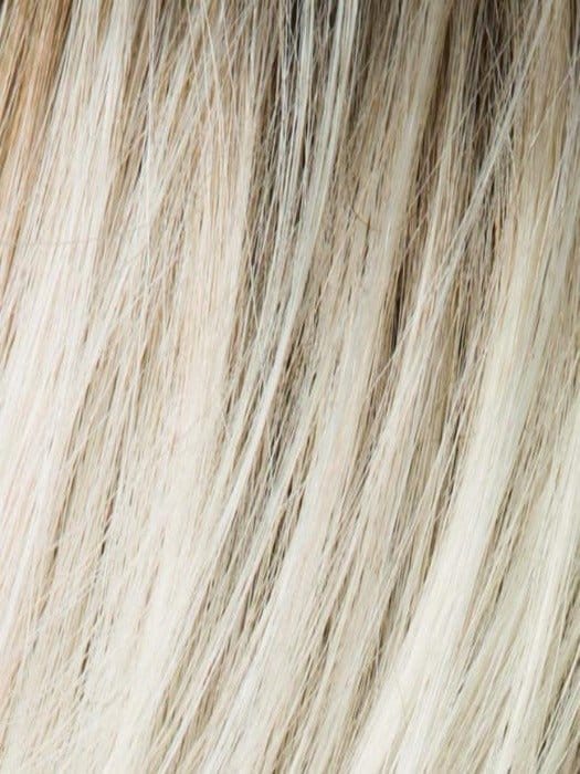 LIGHT-CHAMPAGNE-R | Light Beige Blonde, Medium Honey Blonde, and Platinum Blonde blend with Dark Roots