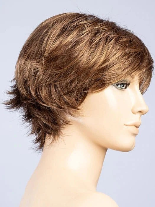 Toffee Brown Shaded | Medium Brown base with Medium Reddish Brown and Copper Red highlights with a Light Ash Blonde Blend with medium shaded roots
