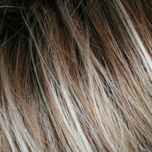 32F102S4 | Shaded Cherry Crème | Med Red & Med Red-Gold Blonde Blend w/ Pale Platinum Blonde Tips & Med Red Nape, Shaded w/ Dk Brown