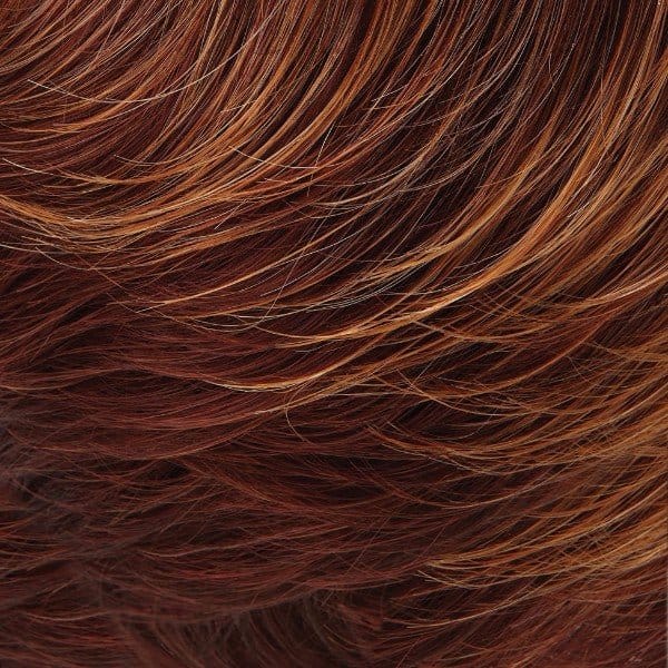 32BF | Cherry Almond Tart | Med Natural Red Base w/ Med Red-Gold Blonde Tips, Dk/Med Red Nape