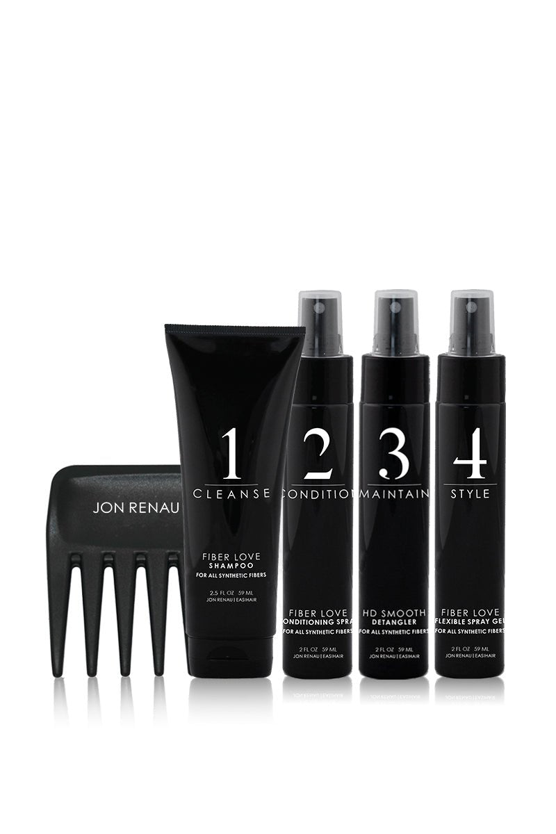 Jon Renau Synthetic Fiber Care System | 5 pc Travel Kit - Wig Studio 1
