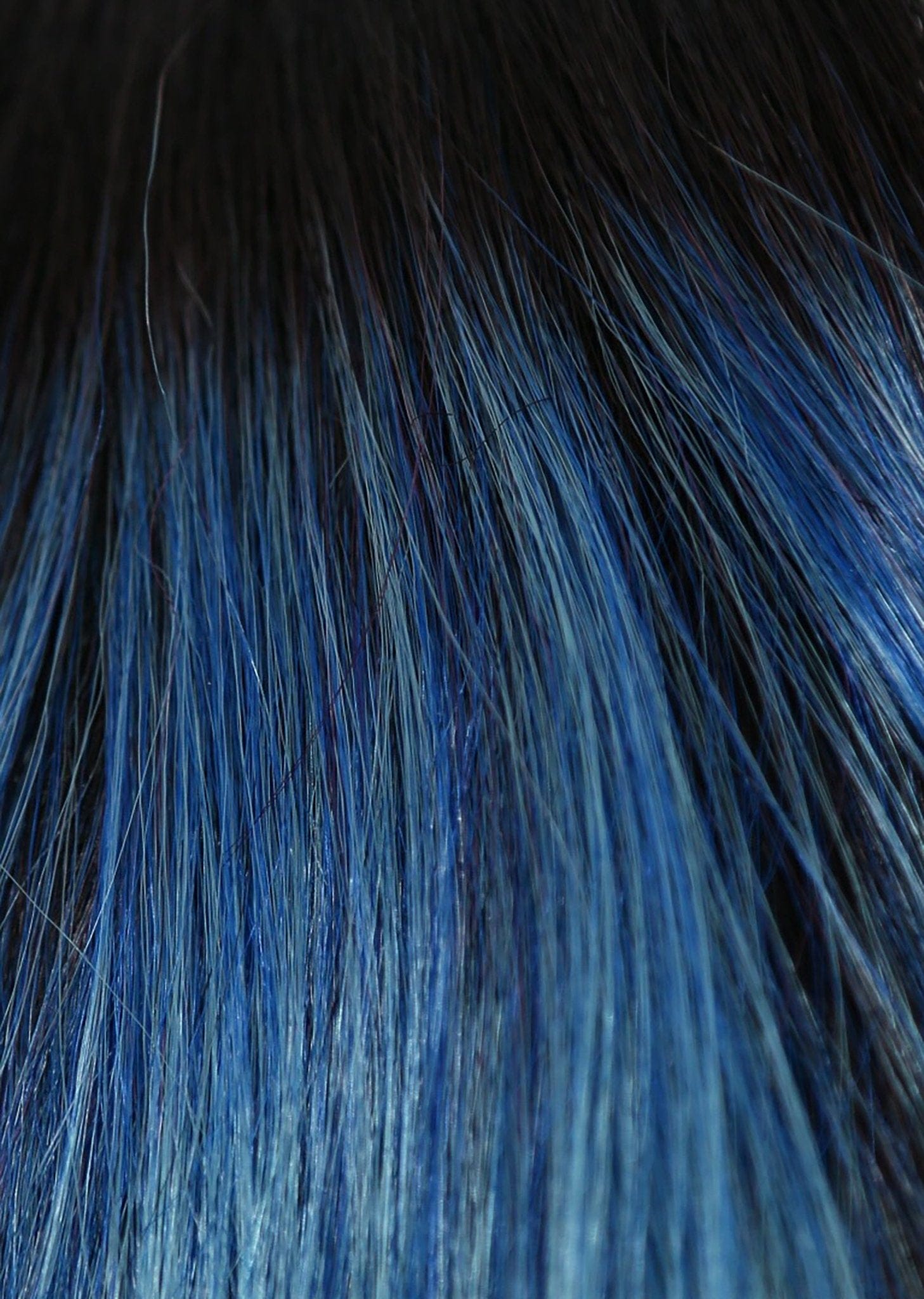 Melted Ocean | 3 tone color: Deep darkest blue root with pure blue tone and white tips