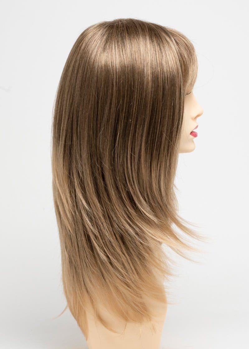 Frosted | A light brown at the roots with wheat blonde tips for that summer blonde look