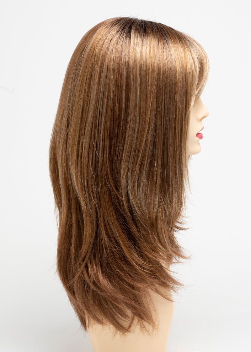 Creamed Coffee | Sable brown roots with chocolate brown blended with warm cinnamon and blonde latte