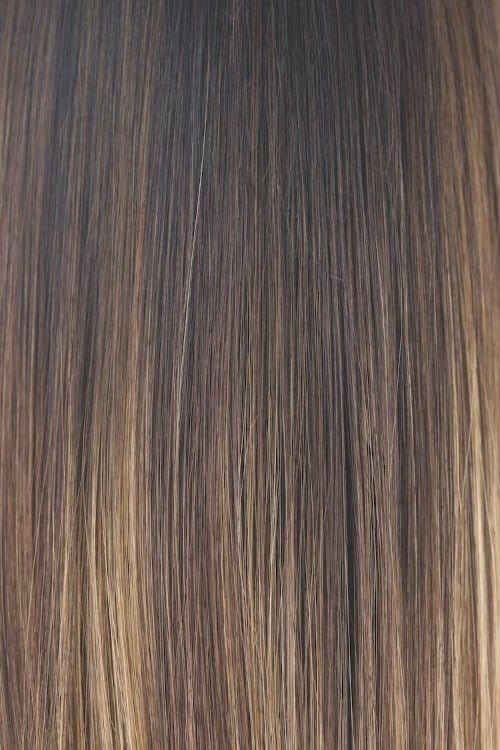 Marble Brown-R | Dark Brn rooted, Medium Brown and Light Honey Brown 50/50 blend