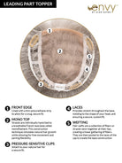 Leading Part Topper by Envy | Synthetic Hair Topper - Wig Studio 1