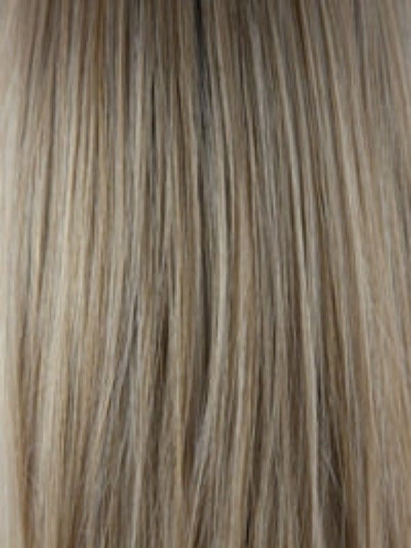 Sandalwood H | Rooted Dark with Dark Gold Blonde with Platinum Blonde highlights