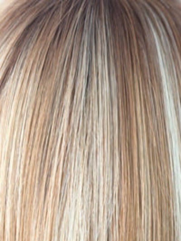 Nutmeg F | Rooted Dark with Honey Brown base with Platinum Blonde highlight