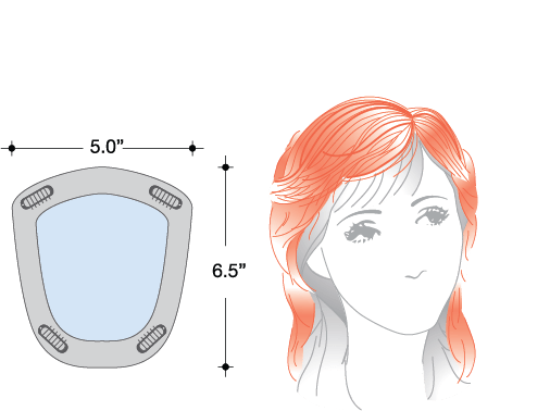 Long Top Piece | Synthetic Hair Topper by Rene of Paris - Wig Studio 1