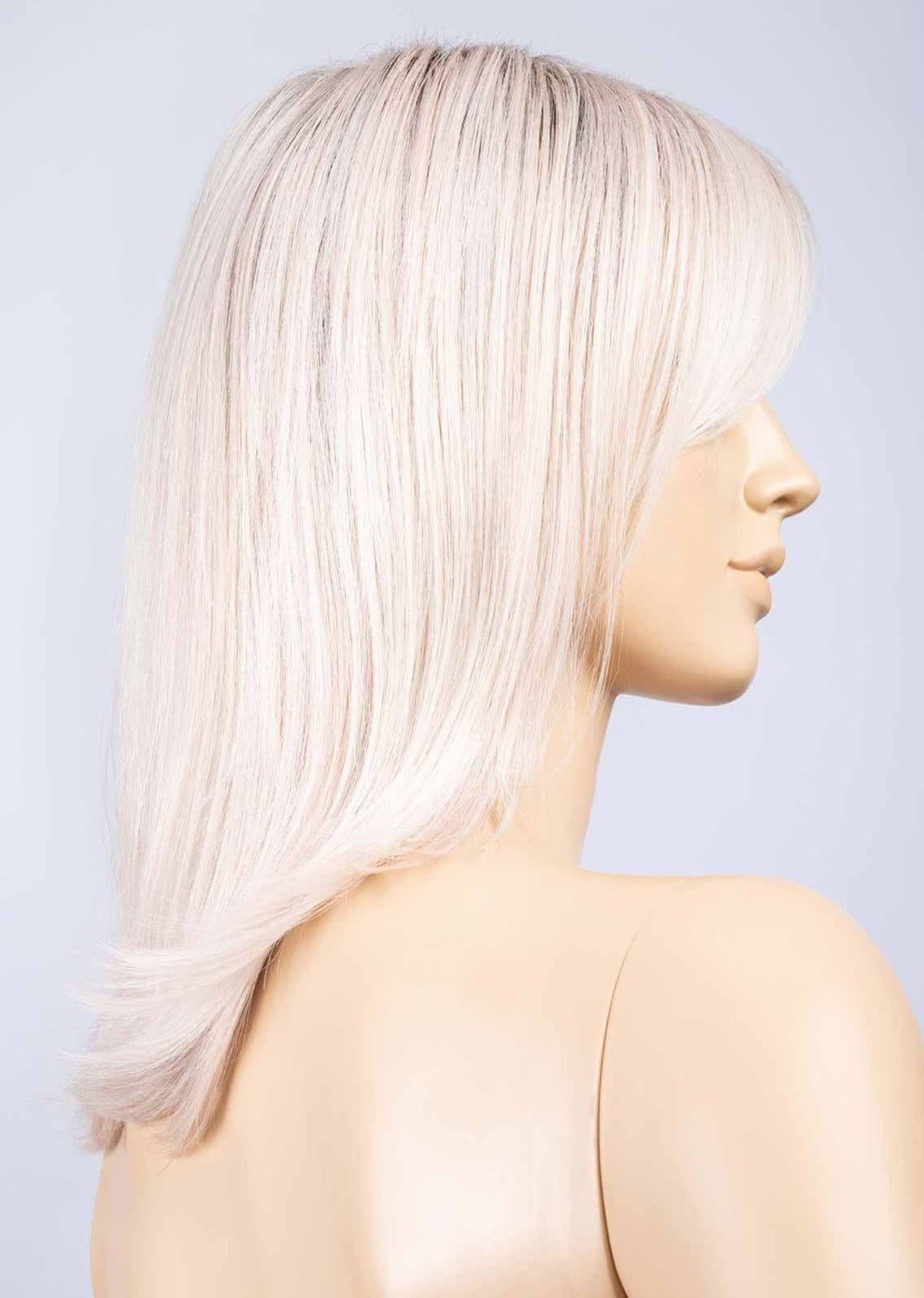 Pastel Rose Shaded | Pearl Platinum, Silver White and Pastel Pink blend with dark shaded roots