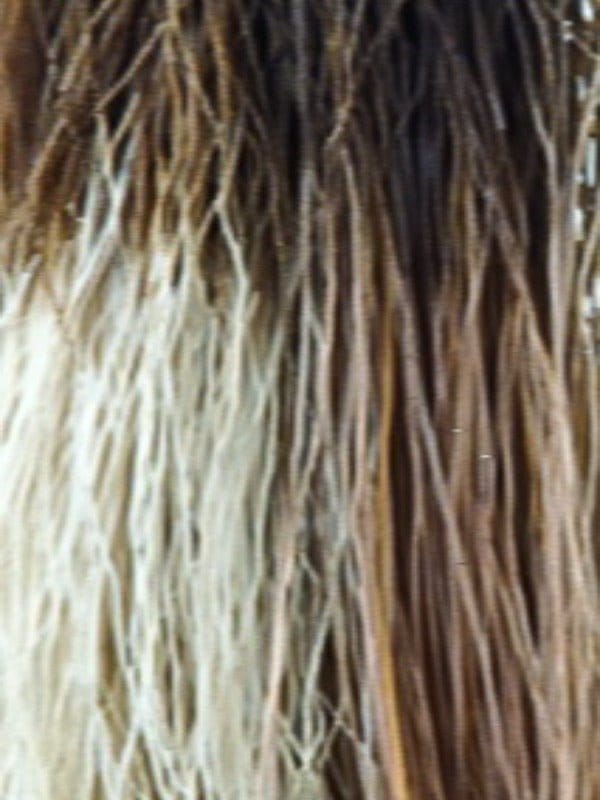 Nutmeg-F | Rooted Dark with Honey Brown base with Platinum Blonde highlight
