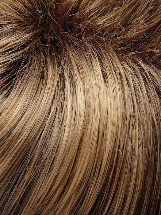 24BT18S8 | Shaded Mocha | Med Natural Ash Blonde & Lt Natural Gold Blonde Blend, Shaded w/ Med Brown