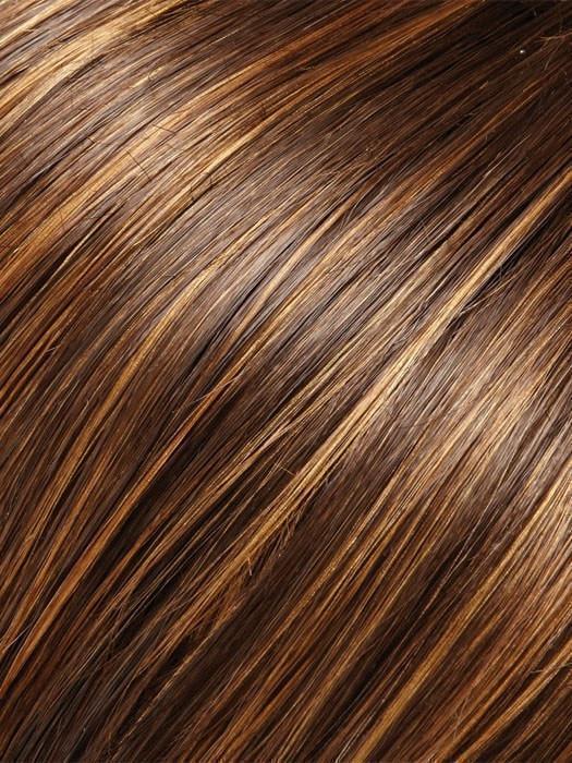 6F27 | Caramel Ribbon | Brown w/ Lt Red-Gold Blonde Highlights & Tips