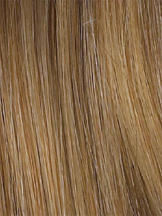 Light Bernstein Rooted | Light Auburn, Light Honey Blonde, and Light Reddish Brown blend and Dark Roots
