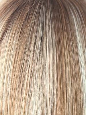 Nutmeg F | Medium Blonde and Honey Brown Base Frosted with Platinum Blonde Highlights