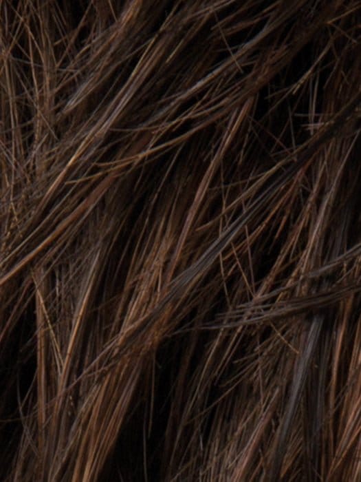 Dark Chocolate Rooted | Dark Espresso brown mixed with dark auburn and darkest Brown
