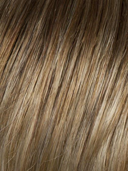 SS29 SHADED GLAZED STRAWBERRY Light Red with Strawberry Blonde Highlights with a Dark Root
