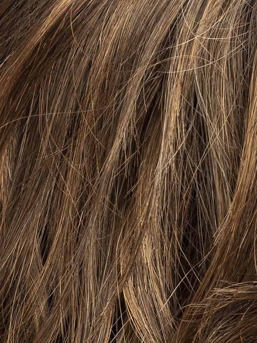 CHOCOLATE SHADED | 830.6.27 | Dark and Medium Brown Blended with Light Auburn Brown and Dark Strawberry Blonde with Shaded Roots