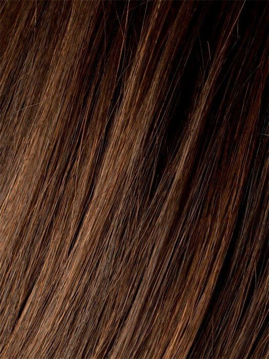CHOCOLATE ROOTED | Medium to Dark Brown Base with Light Reddish Brown Highlights and Dark Roots