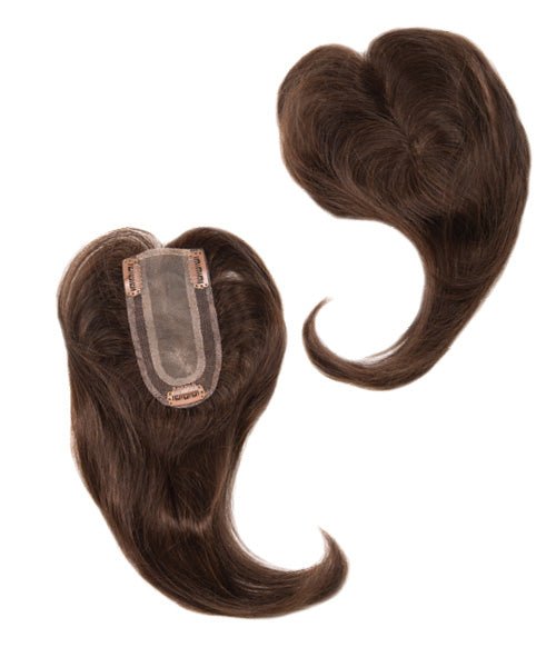 Open Box | Add - on Part Topper by Envy | Human Hair/Heat Friendly Synthetic Blend Hair | Light Grey - Wig Studio 1