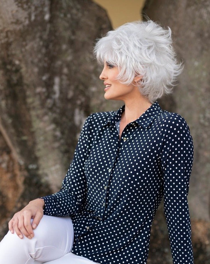 Open Box | Alyssa Wig by Envy | Petite/Average Cap | Medium Grey - Wig Studio 1