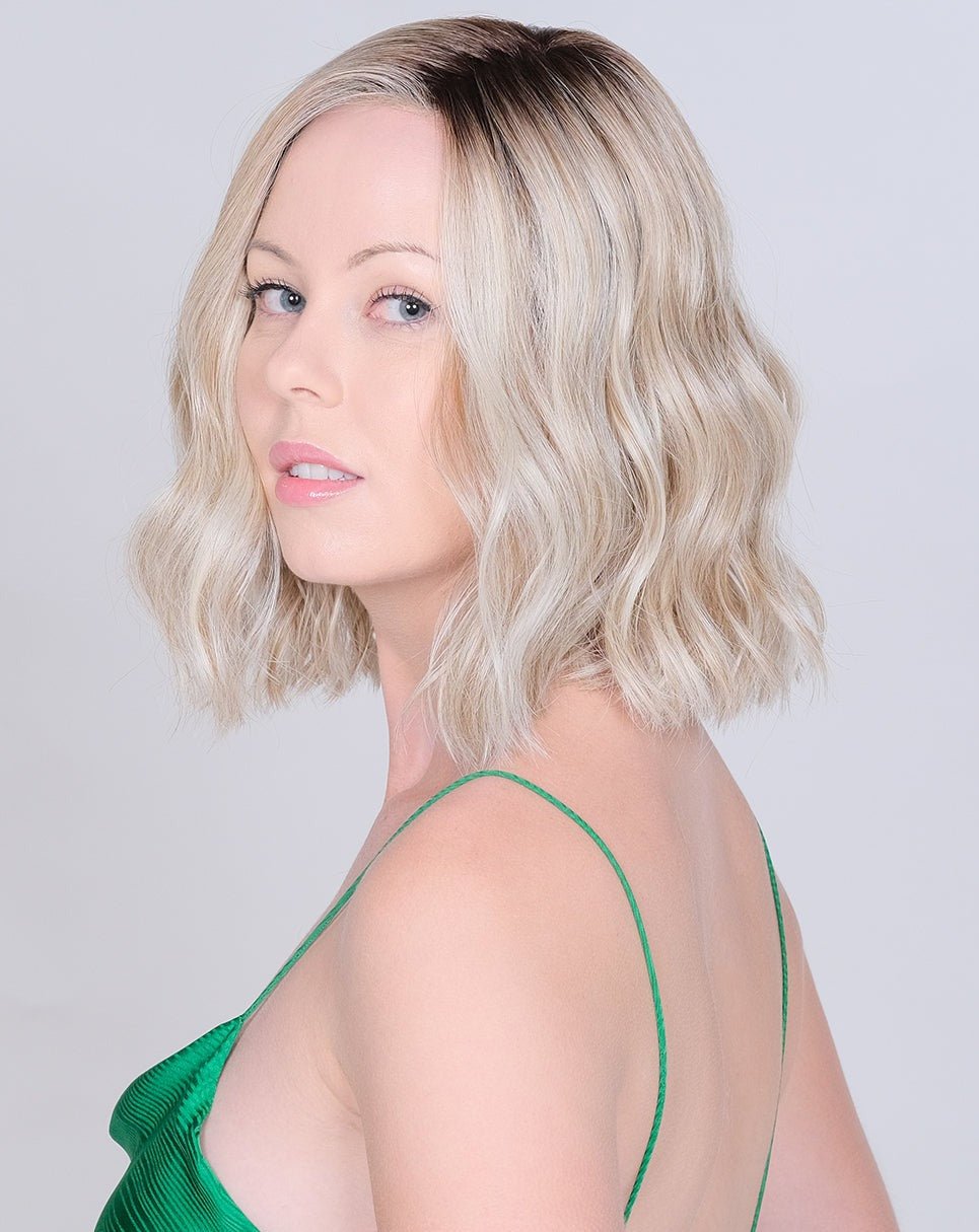 Open Box | Califia Synthetic Lace Front Wig by Belle Tress | Mono Part | English Toffee - Wig Studio 1