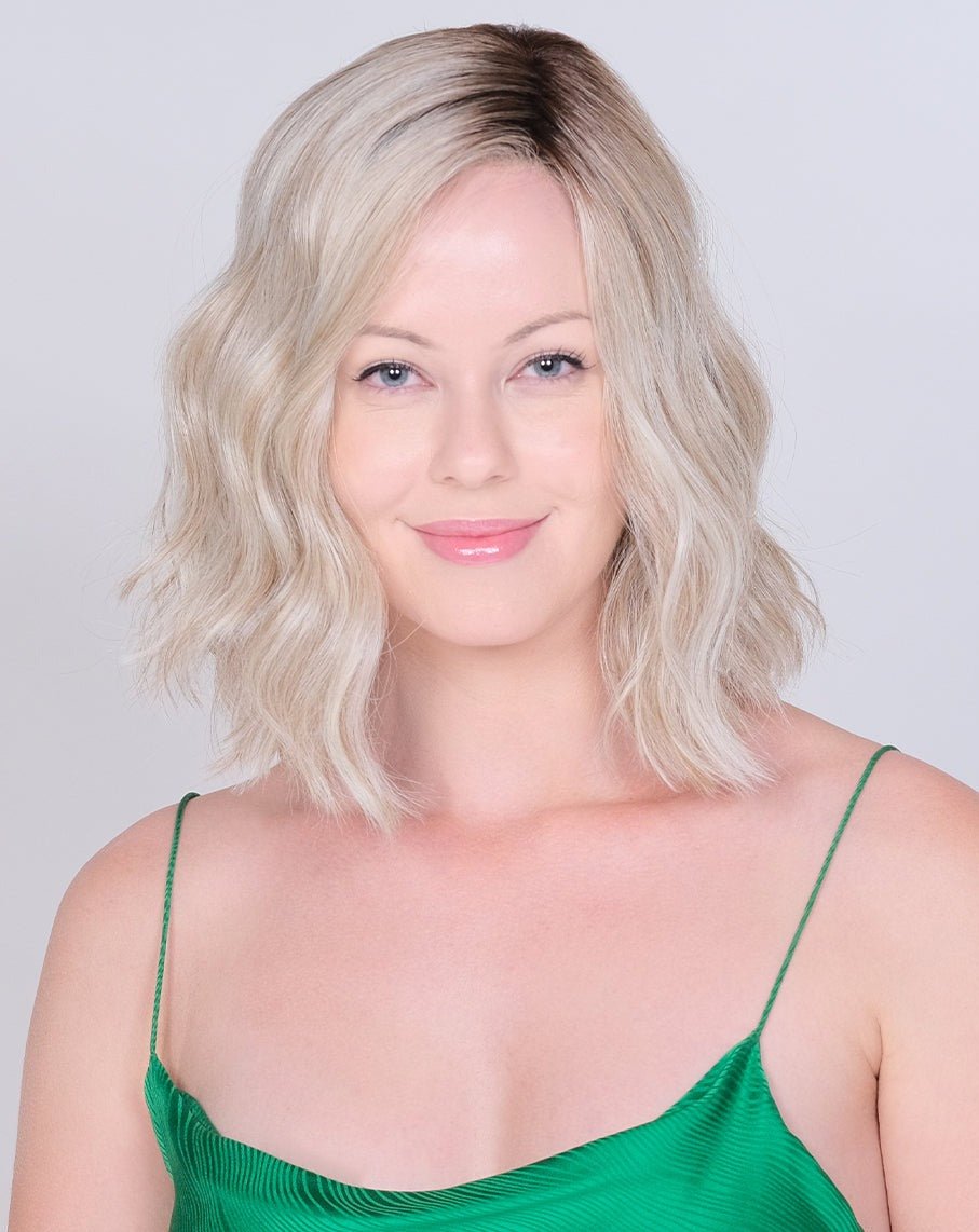 Open Box | Califia Synthetic Lace Front Wig by Belle Tress | Mono Part | English Toffee - Wig Studio 1