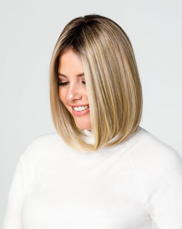 Open Box | easiPart Medium HD Topper 12" by easiHair | Heat Friendly Synthetic Hair | 101/48T - Wig Studio 1