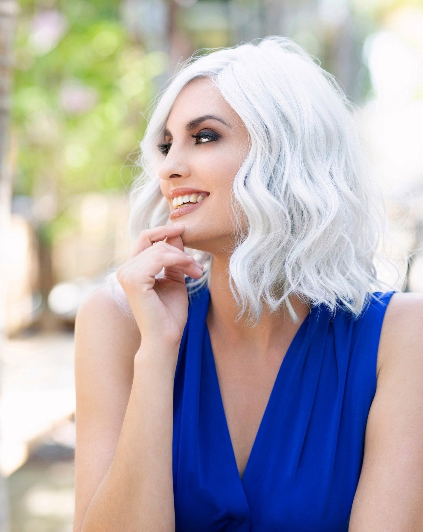 Open Box | Emma by Envy | Human Hair/Heat Friendly Synthetic Blend Wig | Chocolate Cherry - Wig Studio 1