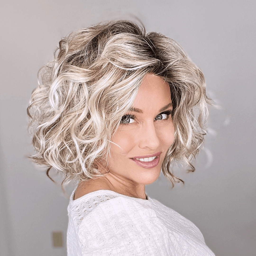 Open Box | Girl Mono Synthetic Lace Front Wig by Ellen Wille | Mono Part | Hot Hazelnut Mix - Wig Studio 1