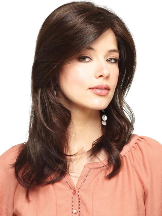 Open Box | Long Mono Topper by Amore | Synthetic Hair | Nutmeg - F - Wig Studio 1