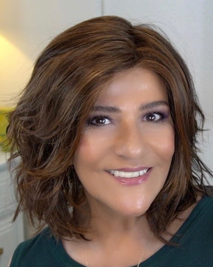 Open Box | Mellow Synthetic Lace Front Wig by Estetica | Mono Part | R8/26H - Wig Studio 1