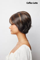 Open Box | Pixie TP Mono Hand Tied Topper by Amore | Heat Friendly Synthetic Hair | NM Cashmere Brown - SR - Wig Studio 1