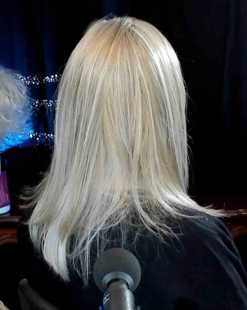 Open Box | Top Coverage Hand Tied Straight Topper 12" by Jon Renau | Synthetic Hair | 1B - Wig Studio 1