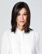 Open Box | Top Coverage Hand Tied Straight Topper 12" by Jon Renau | Synthetic Hair | 1B - Wig Studio 1