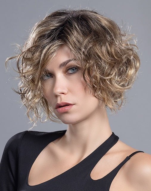 Open Box | Turn Synthetic Lace Front Wig by Ellen Wille | Mono Part | Champagne Rooted - Wig Studio 1