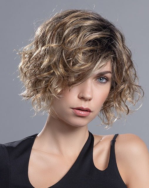 Open Box | Turn Synthetic Lace Front Wig by Ellen Wille | Mono Part | Champagne Rooted - Wig Studio 1