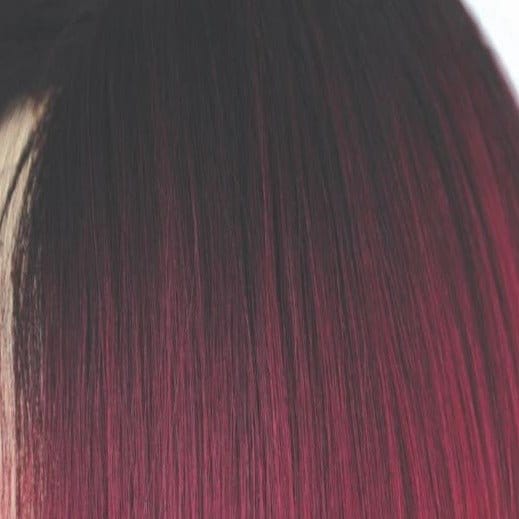 Plum Dandy | Dark brown root that contrasts into a punchy plumb, red violet and raspberry rouges