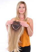 Premium Straight 18" by Belle Tress | HF Synthetic Hair Topper | Hand Tied - Wig Studio 1