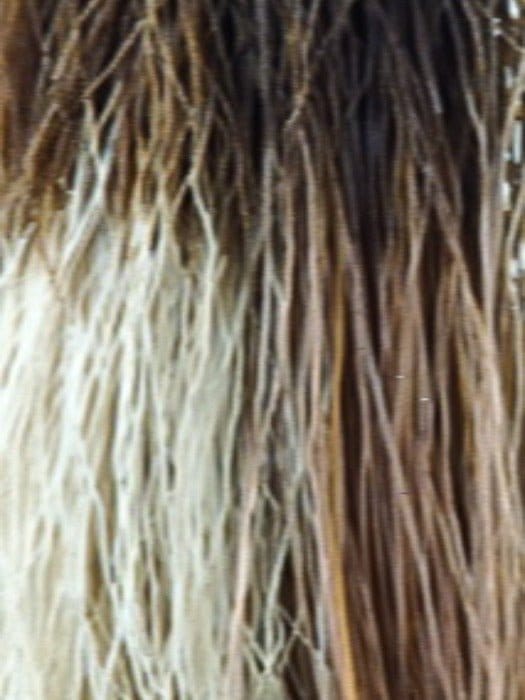 Nutmeg F | Rooted Dark with Honey Brown base with Platinum Blonde highlight