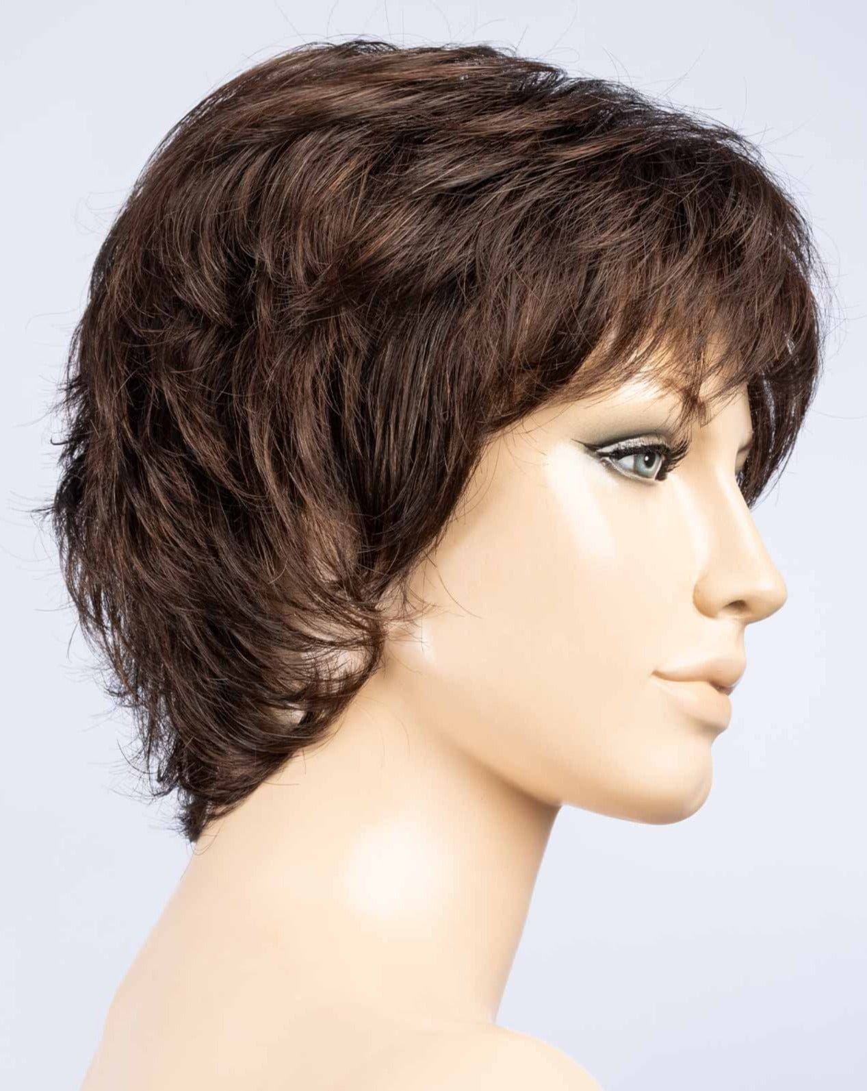 Dark Chocolate Mix | Medium Brown base with Light Golden Blonde highlights and Light Auburn low lights