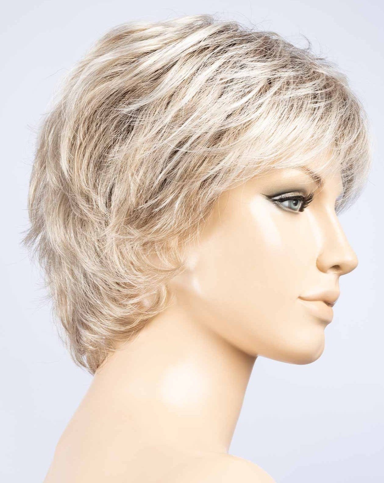Ivory Blonde Shaded | Pearl platinum with dark ash blonde and silver white blend with dark shaded roots