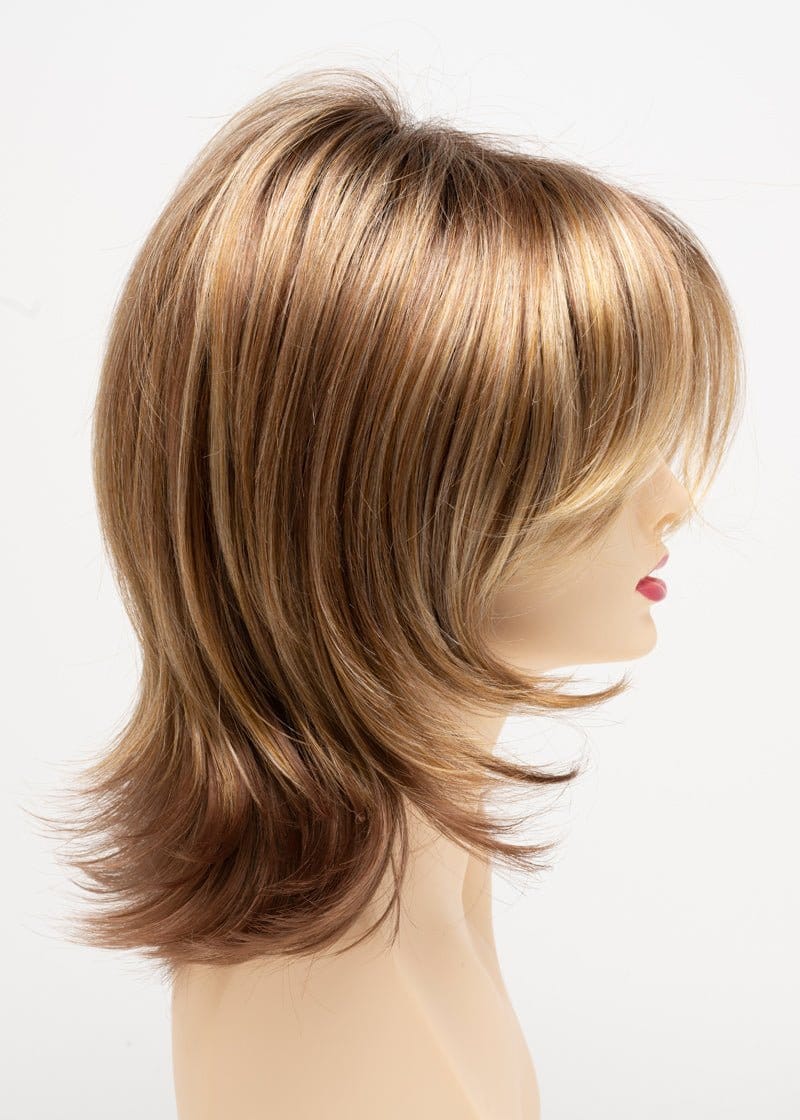 Golden Nutmeg | Chocolate brown roots with strawberry blonde glazed with buttery golden blonde
