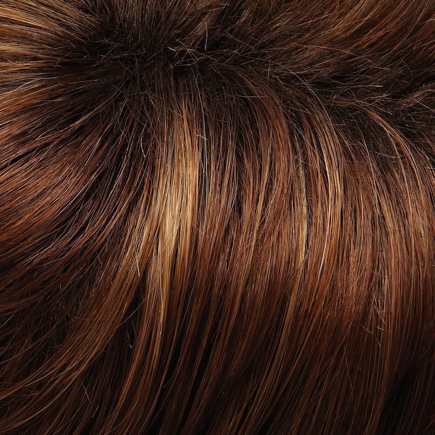 30A27S4 | Shaded Peach | Med Natural Red & Med Red-Gold Blonde Blend, Shaded w/ Dk Brown