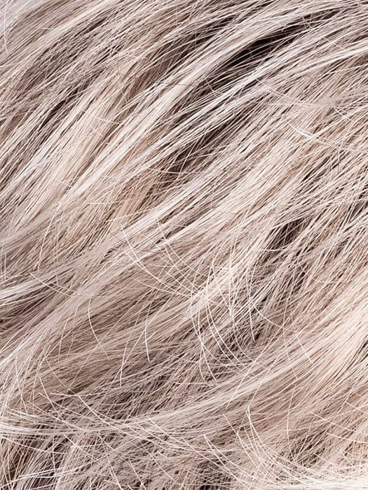 Dark Snow Rooted | Pure Silver White with 10% Medium Brown and Silver White with 5% Light Brown blend with Dark Roots
