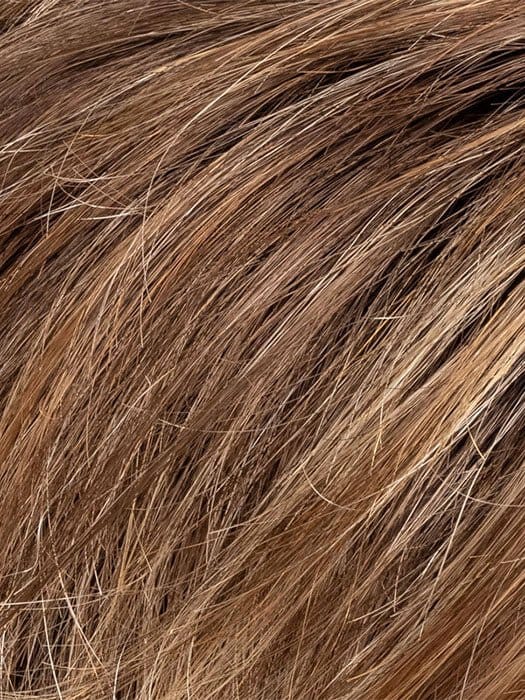 Tobacco Rooted | Medium Brown base with Light Golden Blonde highlights and Light Auburn lowlights and Dark Roots